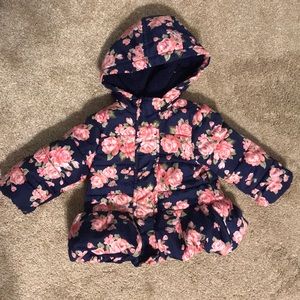 Floral puffer jacket